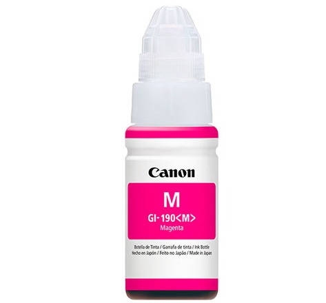 CANON GI-190 M - BOTELLA DE TINTA MAGENTA PARA MODELO CANON PIXMA G1100 / G2100 / G3100 RENDIMIENTO APROXIMADO 7000 PÁGINAS